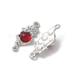 Подвески-соединители в виде цветка из латуни и смолы&nbsp;KK-U052-36P-01