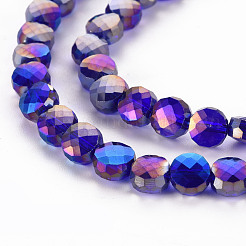 Прозрачные стеклянные бусины гальваническим пряди&nbsp;EGLA-N007-002-A05