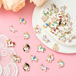 30шт 10 стиля подвески из сплава с эмалью&nbsp;ENAM-YW0004-11