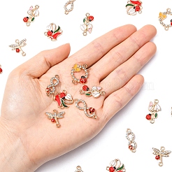 24 шт. 6 стиля сплав эмалированные звенья соединительные подвески&nbsp;ENAM-FS0002-91