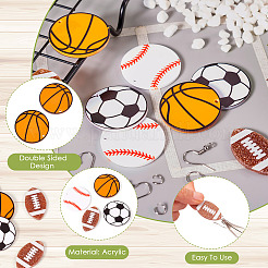 Набор для изготовления акриловых висячих сережек на тему спортивного мяча своими руками&nbsp;DIY-TA0009-19