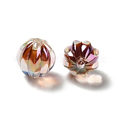 Двухцветное УФ-покрытие радужных переливающихся акриловых бусин&nbsp;TACR-D010-05G