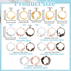 Подвески из сплава с открытой задней частью в стиле океана&nbsp;PALLOY-OC0002-45