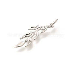 Латунные микропаве прозрачные подвески с фианитом&nbsp;KK-L225-017P