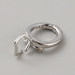 925 серебряная застежка-замочек с родиевым покрытием&nbsp;STER-WH0008-39P