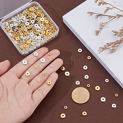 10 стиль плоские круглые латунные разделительные бусины&nbsp;KK-PH0013-47