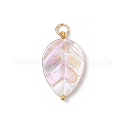 Подвески из натуральных пресноводных ракушек в виде листьев&nbsp;PALLOY-JF04190