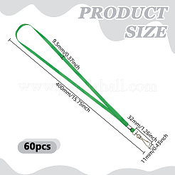 60 шт. полиэстер с железными ремнями для именных карточек&nbsp;AJEW-GO0002-93