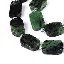 Натуральный рубин в цоизита бусин пряди&nbsp;G-C098-A38-01