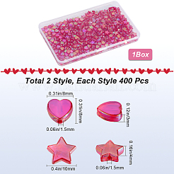 800шт 2 стиля экологически чистые прозрачные акриловые бусины&nbsp;TACR-SP0001-01F