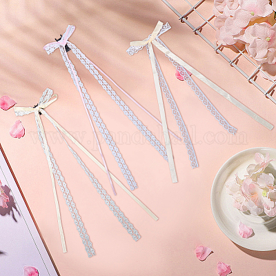 10 шт. 5-х цветные заколки-бантики из полиэфирной смолы&nbsp;PHAR-CN0001-05-1