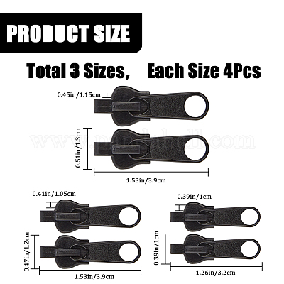 12 шт. 3 сменных ползунка для молнии с помпоном&nbsp;DIY-GF0007-57-1
