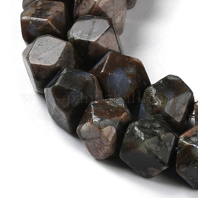 Натуральные бусины из натурального глаукофана со звездчатой огранкой&nbsp;G-M418-C12-01-1
