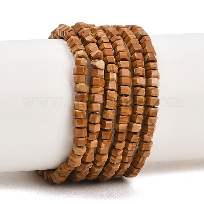 Натуральный желтый дерево кружева камень бусины пряди&nbsp;G-G345-C13-2x4mm-1