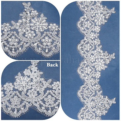 3 ярд полиэфирной цветочной кружевной ленты&nbsp;OCOR-GF0005-61-1