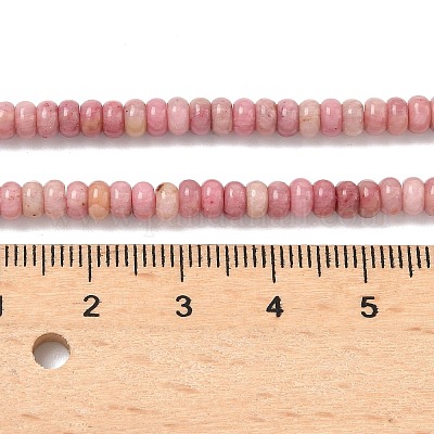 Природные родонит бисер нитей&nbsp;G-L635-A37-4x2mm-01-1