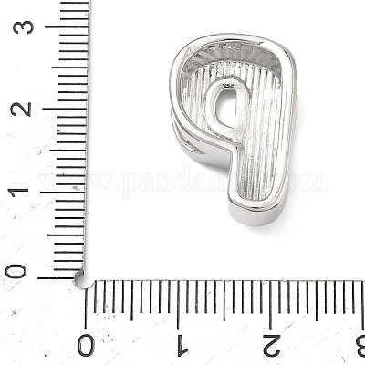 Латунные бусины с инициалами&nbsp;KK-B167-27P-01P-1