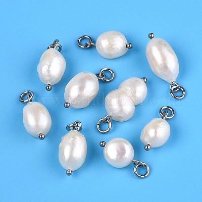 Подвески из натурального барочного жемчуга кеши и культивированного пресноводного жемчуга&nbsp;LS-PEAR-Q013-01C-1