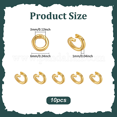 10 шт. 925 соединительных кольца из стерлингового серебра с фиксатором&nbsp;STER-PH0002-90-1