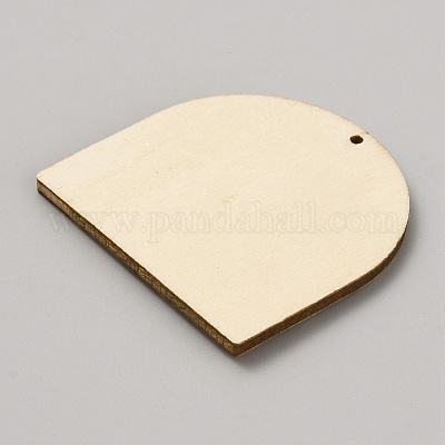 Односторонние подвески из дерева с принтом в форме сердца WOOD-CJC0011-07G-1