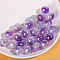 Gradient Plastic Beads, Round, Purple, 15.5x15mm, Hole: 4mm