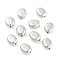 CCB Plastic Beads, Oval, Platinum, 8x7x4mm, Hole: 1mm, about 2500pcs/500g