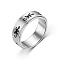 Rotating 201 Stainless Steel Anxiety Relief Rings for Women Men, Stainless Steel Color, Gecko, US Size 8(18.1mm)