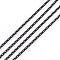 Electrophoresis Unwelded Iron Curb Chains, with Spool, Black, 3x2x0.6mm, about 328.08 Feet(100m)/roll