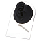 Soft Silicone Flexible Model Body Part Displays, Jewelry Ear Display Teaching Tools for Piercing Suture Acupuncture Practice, Black, 62x63x24.50mm