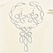 Alloy Hollow Flower Pendant Necklaces & Dangle Earrings Sets, Silver, Necklace: 15.75 inch(40cm)