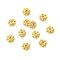 Brass Spacer Beads, Flower, Cadmium Free & Nickel Free & Lead Free, Real 18K Gold Plated, 4.5x1.5mm, Hole: 1mm