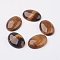 Natural Tiger Eye Flat Back Cabochons, Oval, 14x10mm