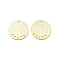 Brass Chandelier Component Links, Cadmium Free & Lead Free, Flat Round, Real 24K Gold Plated, 15x0.5mm, Hole: 1mm