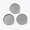 Non-Tarnish 304 Stainless Steel Brooch Cabochon Settings, Flat Round, Stainless Steel Color, Tray: 25mm, 26.5x7mm, Pin: 0.6mm