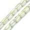 Electroplate Glass Beads Strands, Full Rainbow Plated, Faceted, Column, Light Yellow, 6x4mm, Hole: 0.9mm, about 80pcs/strand, 20.31''(51.6cm)