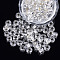 3/0 Glass Seed Beads, Silver Lined, Round, Clear, 5~6x3~5mm, Hole: 1.2~2mm, about 2500pcs/bag