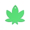Aluminum Blank Pendants, Maple Leaf, Lime Green, 43.5x35x1mm, Hole: 3mm, 10pcs/bag