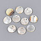 Natural Seashell Disc Charms, Seashell Color, 12~12.5x1~2mm, Hole: 1.4~1.5mm