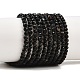 Натуральный черный турмалин бисер нитей&nbsp;X-G-D320-A04-3mm-02-2