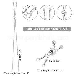 12шт 2 стиля регулируемый браслет из нержавеющей стали 304 изготовление&nbsp;MAK-UN0001-22