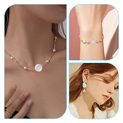 120 шт. 12 стиля из АБС-пластика с акриловыми жемчужинами и железными подвесками и подвесками-соединителями&nbsp;PALLOY-PH01910