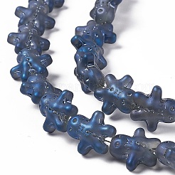 Полностью покрытые радугой стеклянные бусины с гальваническим покрытием&nbsp;GLAA-P005-FR01