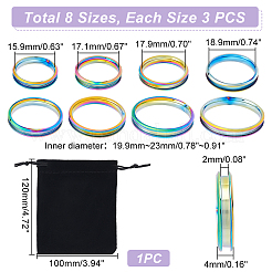 Кольцо из нержавеющей стали 201 с рифлением для женщин и мужчин&nbsp;RJEW-UN0002-51A-M