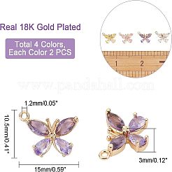 12шт 6 цвета стеклянные подвески&nbsp;GLAA-NB0001-29