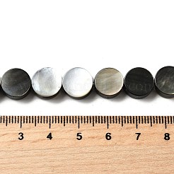 Нити бусин из натуральной черной ракушки для губ&nbsp;BSHE-D300-05-10mm