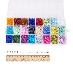 6/0 комплект круглых стеклянных бусин&nbsp;SEED-PH0007-02