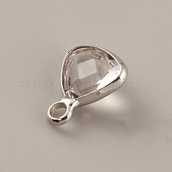 Граненые подвески стекла&nbsp;GLAA-WH0030-13P-04