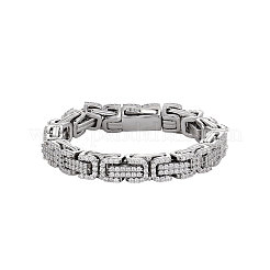 Браслеты-цепочки в византийском стиле из латуни с микропаве и прозрачными кубическими циркониями для женщин&nbsp;FS-WG63F55-02