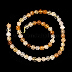 Натуральный желтый гематоидный кварц круглые бусины нити G-F266-09-6mm