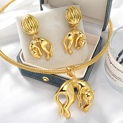 Комплекты из латунных серег-гвоздиков и ожерелий с подвесками для женщин&nbsp;FS-WGFF87F-02